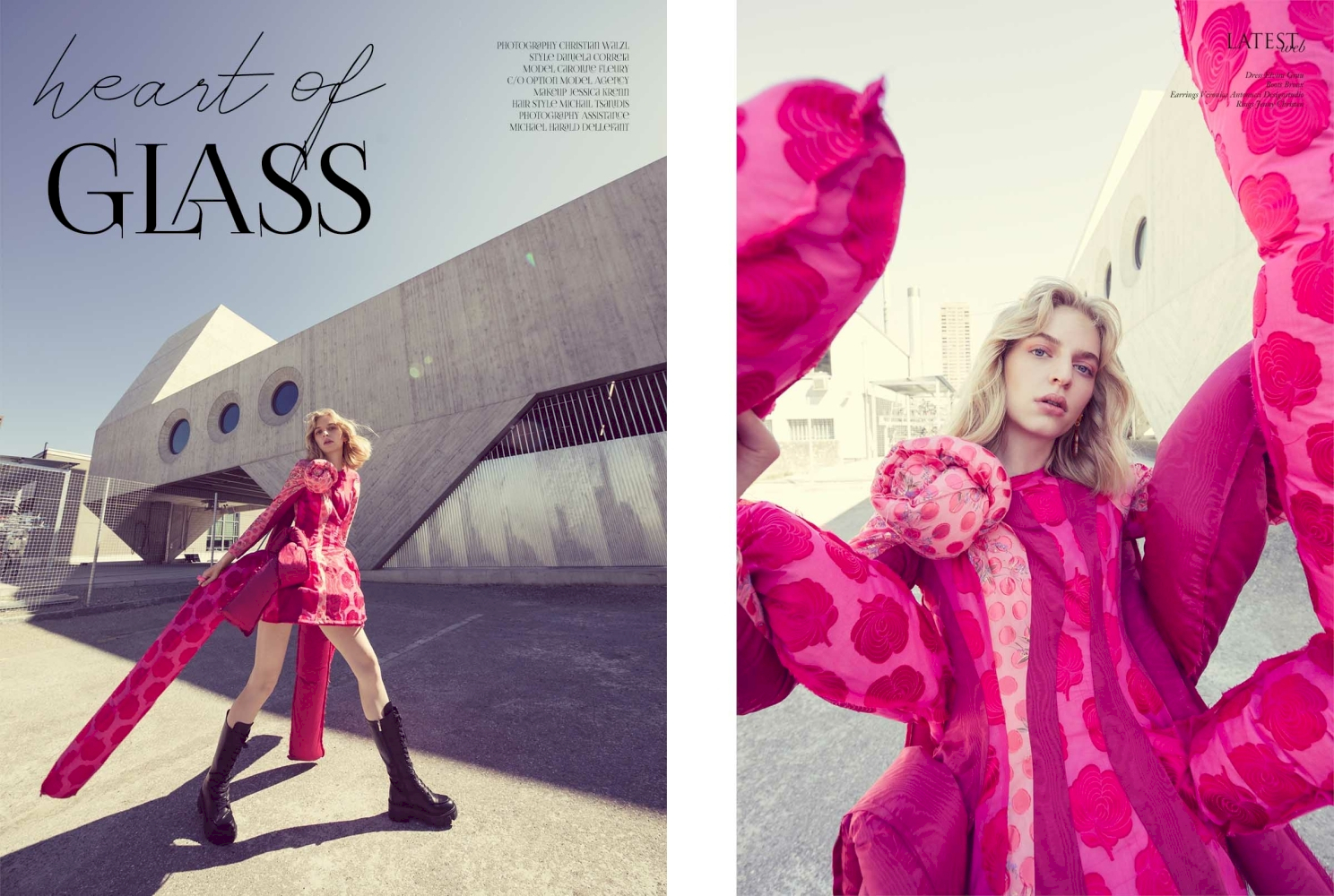 Caroline F for Latest magazine Heart of Glass